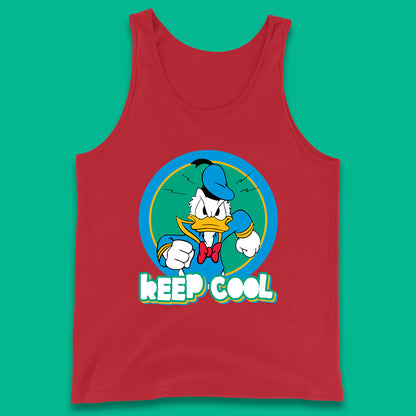 Keep Cool Donald Duck Animated Cartoon Character Angry Duck Disneyland Trip Disney Vacations Tank Top