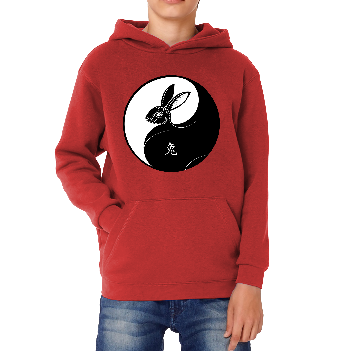 Happy Chinese New Year 2023 Year Of The Rabbit Zodiac Sign Lunar New Year Chinese Zodiac Kids Hoodie