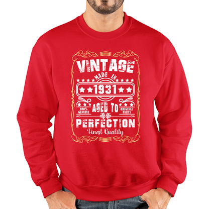 Vintage Made In 1931 Aged to Perfection Sweatshirt