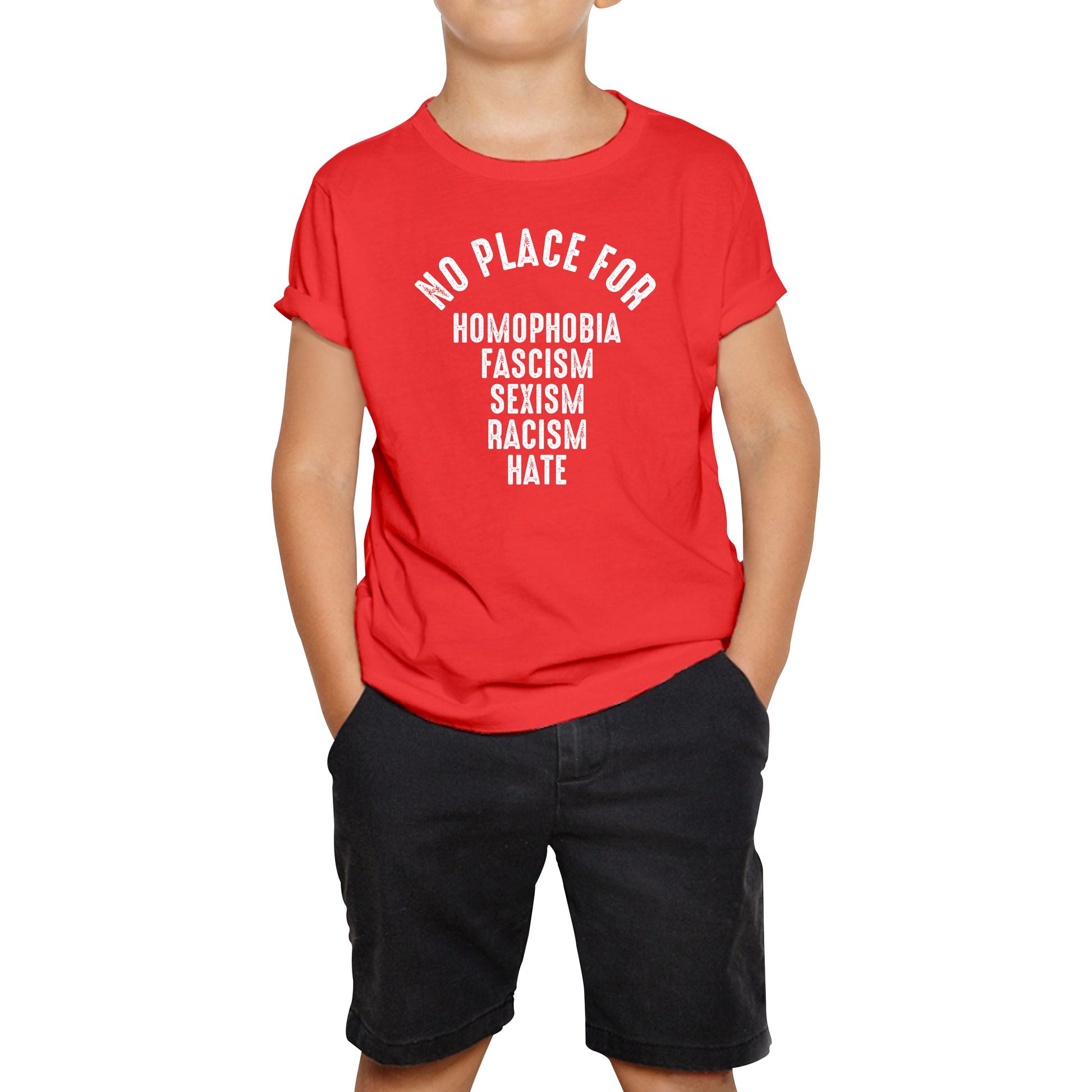 Fascism Sexism Racism Hate No Place For Homophobia T Shirt