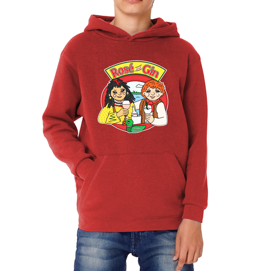 Rosé and Gin Funny 90's TV Show Rosie and Jim Boat Wine Hoodie