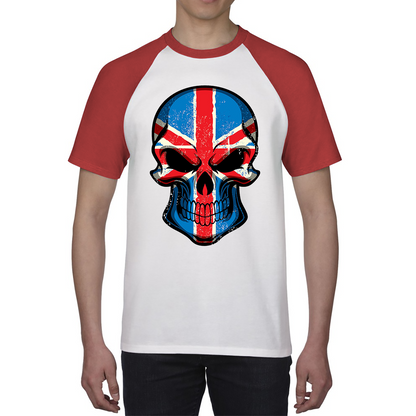 United Kingdom Skull Face Flag Shirt British National Day Great Britain Royal Country Bikers Baseball T Shirt