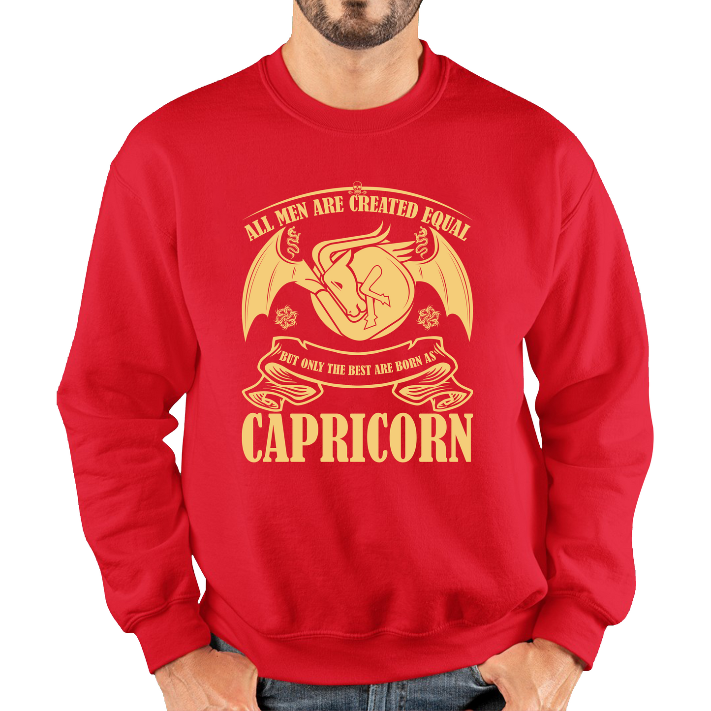 All Men Are Created Equal But Only The Best Are Born As Capricorn Horoscope Astrological Zodiac Sign Birthday Present Unisex Sweatshirt