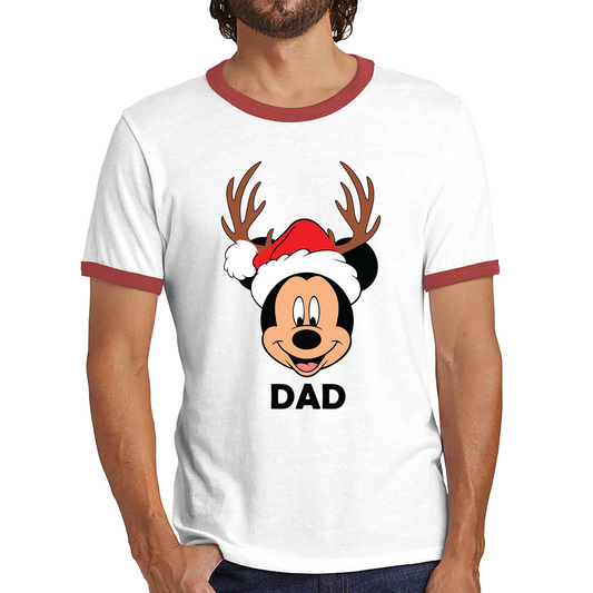 mickey mouse dad christmas ringer t shirt