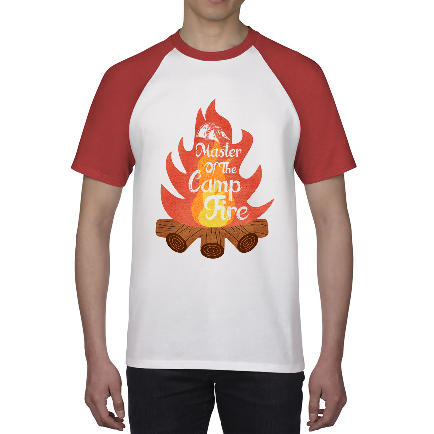 Master Of The Campfire Camping Adventure Lover Camp Fire Outdoor Baseball T Shirt