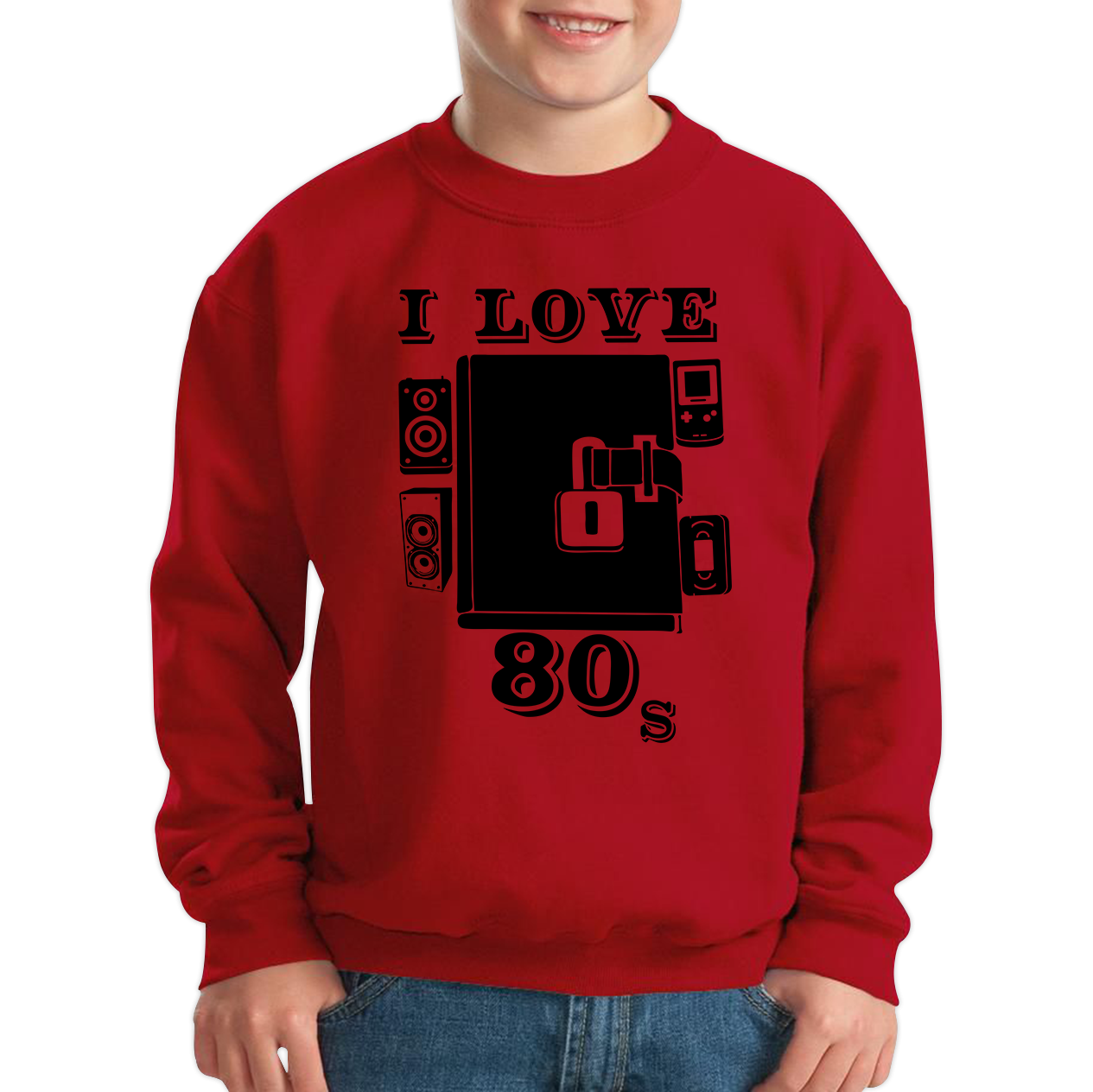 I Love 80s Dairy Old Music Sweatshirt