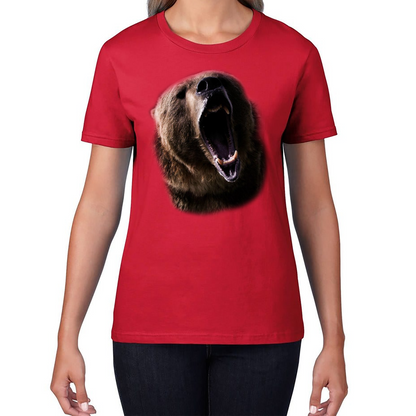 Grizzly Bear Roaring Face T Shirt