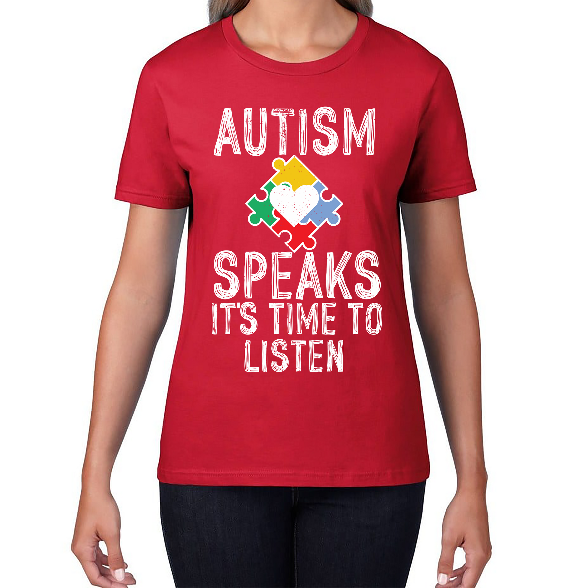 Autism Speaks It's Time To Listen Puzzle Piece T Shirt