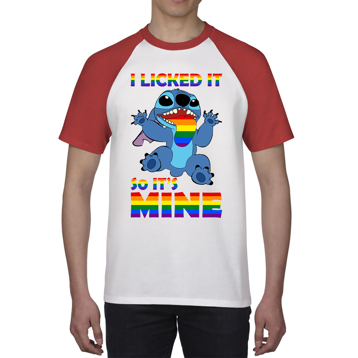 I Licked It So It's Mine LGBT Lilo Stitch Disney Stitch Pride Month LGBTQ Baseball T Shirt