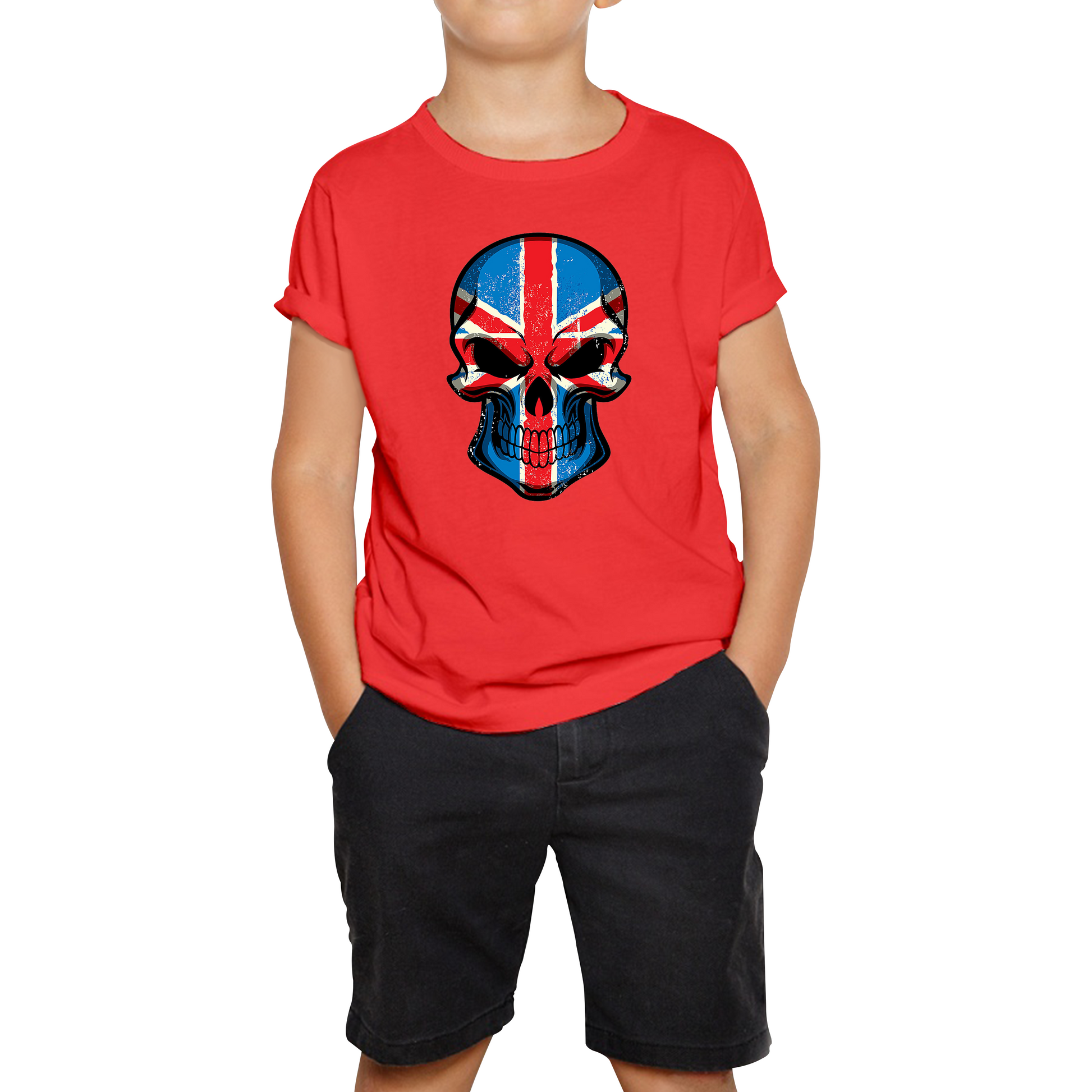 Skull Face British National Day T Shirt