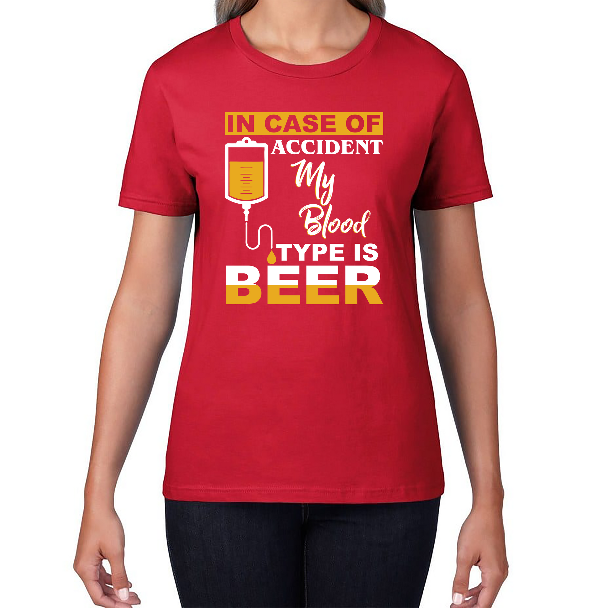 In Case Of Accident My Blood Type Is Beer Funny T Shirt