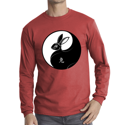 Happy Chinese New Year 2023 Year Of The Rabbit Zodiac Sign Lunar New Year Chinese Zodiac Long Sleeve T Shirt