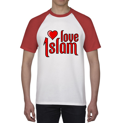 Love Islam Heart Spiritual Islamic Religious Muslims Religion Baseball T Shirt