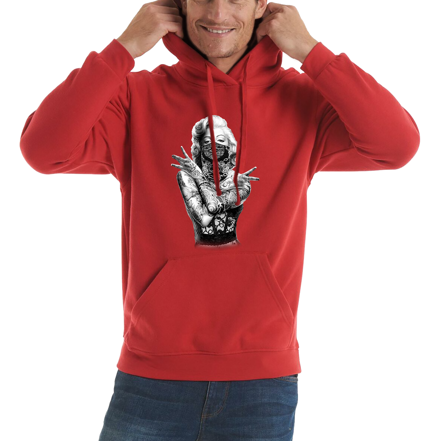 Marilyn Monroe Art Tattoo Gangster Hoodie