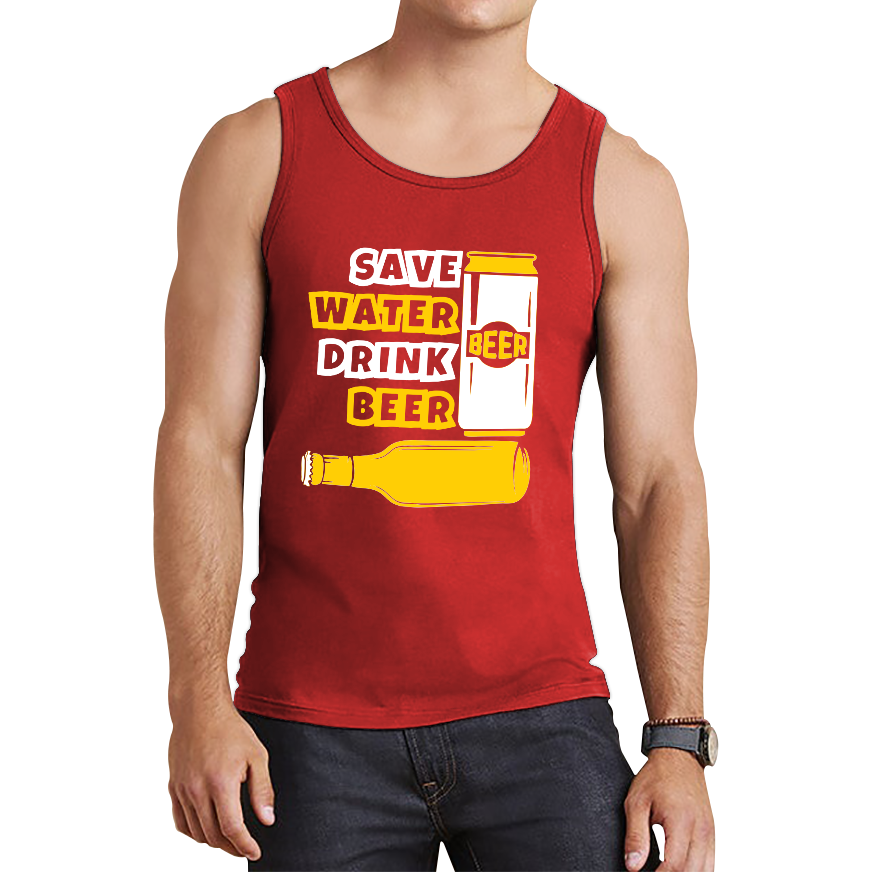 Save Water Drink Beer Funny Tank Top