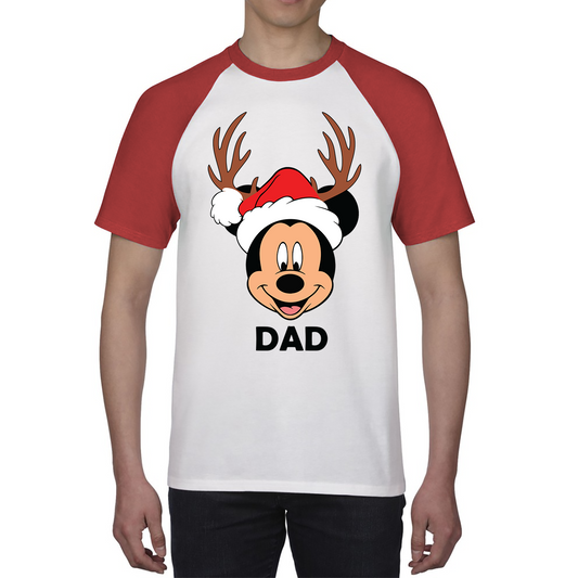 mickey mouse dad christmas baseball t shirt