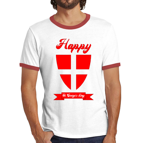 Happy St. George's Day Knight Shield George's Day Ringer T Shirt