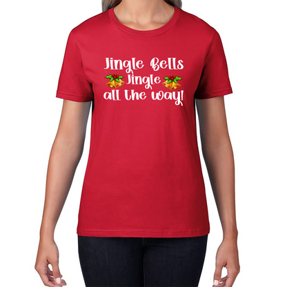 jingle bells christmas womens t shirt