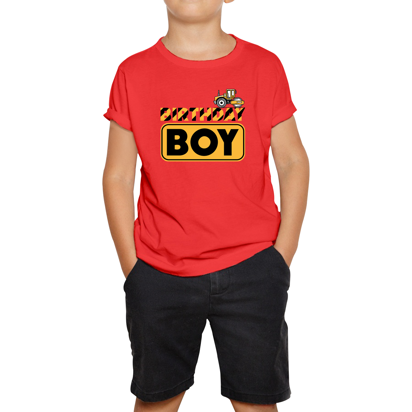 Bulldozer Tractor Birthday Boy Excavator T Shirt