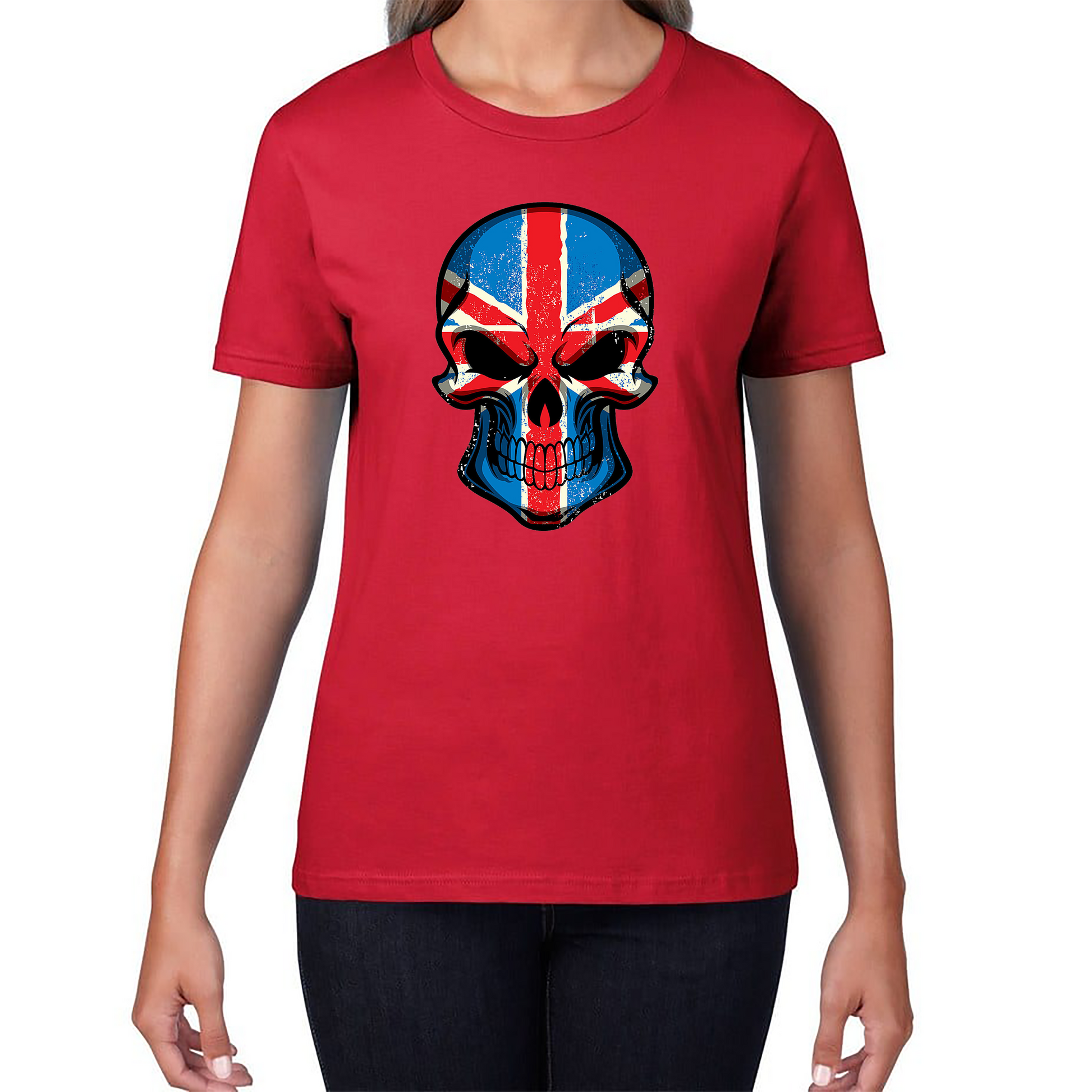 Skull Face British National Day T Shirt