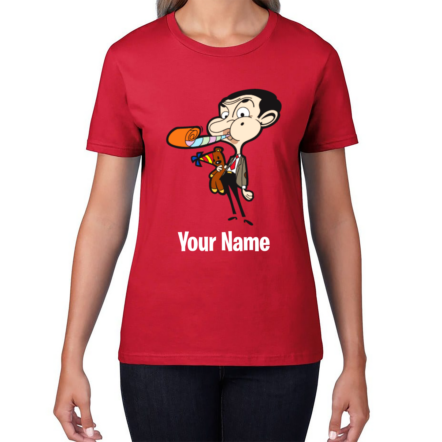 Personalised Mr. Bean Your Custom Name T Shirt