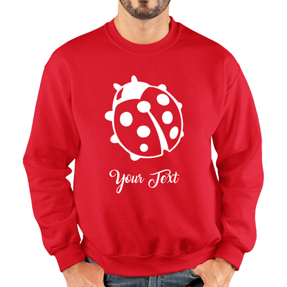 Personalised Ladybug Your Name Cute Insect Ladybug Ladybird Unisex Sweatshirt