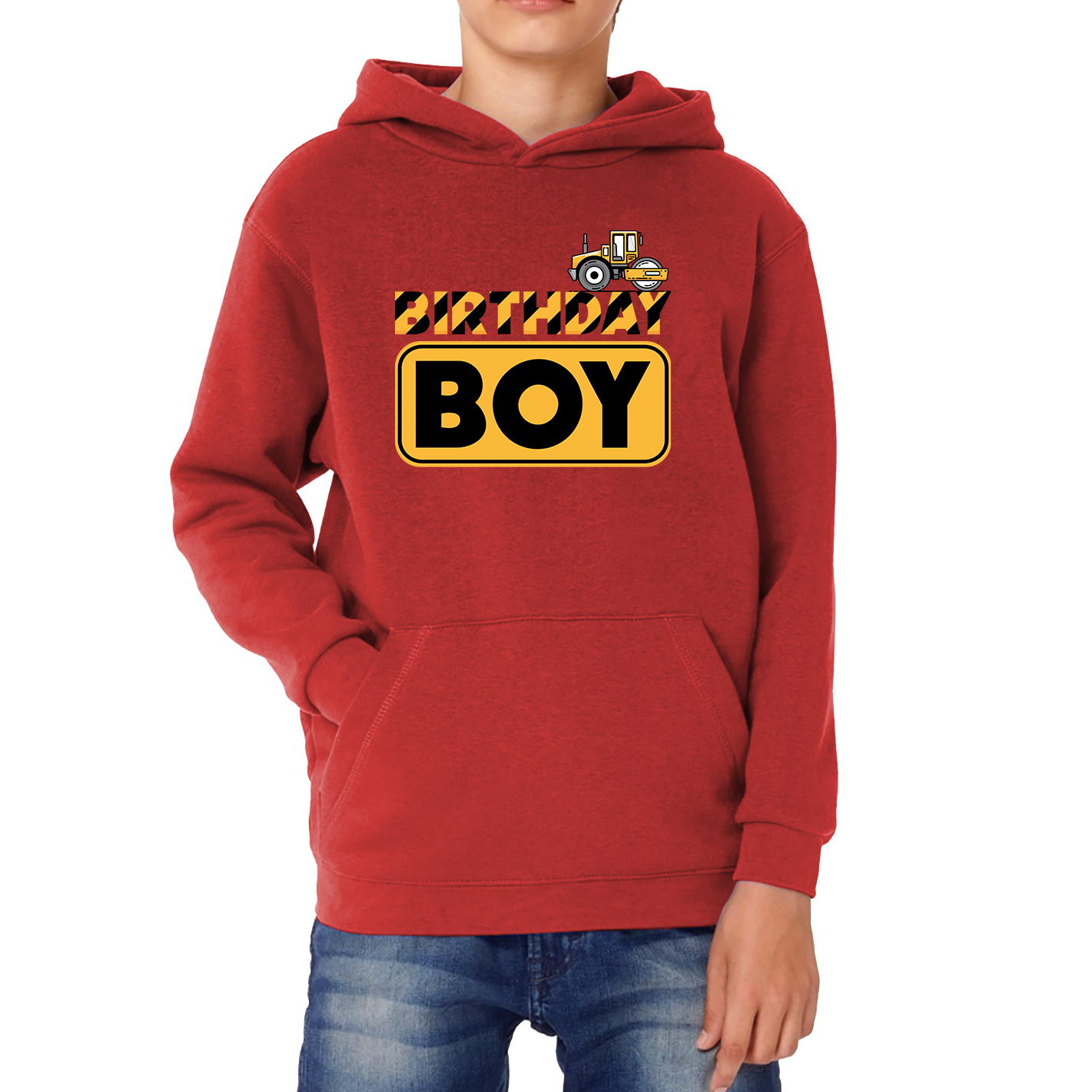 Bulldozer Tractor Birthday Boy Excavator Hoodie