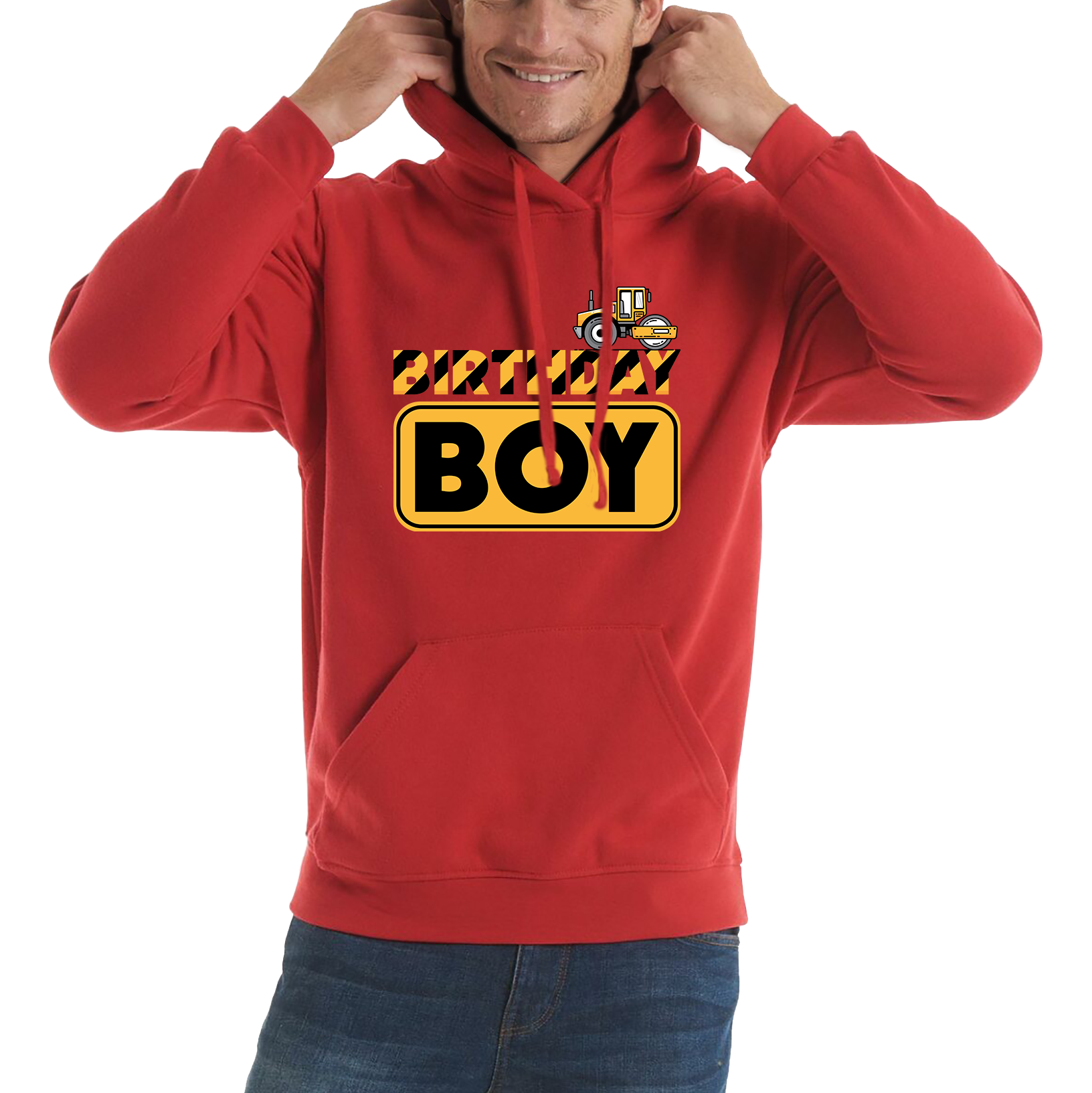 Bulldozer Tractor Birthday Boy Excavator Hoodie