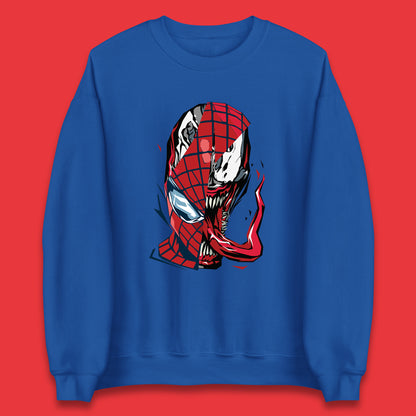 Marvel Spider-Man Maximum Venom Miles Morales Big Face Marvel Avenger Spider-Man & Venom Face Unisex Sweatshirt