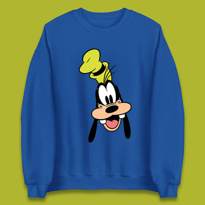 Disney Goofy Head Face Smiling Animated Cartoon Character Disney G.G. "Goofy" Goof Disney Vacation Disney World Trip Unisex Sweatshirt