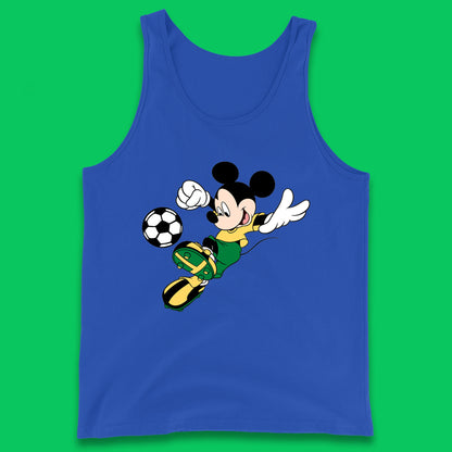 Mickey Mouse Kicking Football Soccer Player Disney Cartoon Mickey Soccer Player Football Team Tank Top