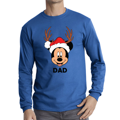 mickey mouse dad christmas long sleeve t shirt