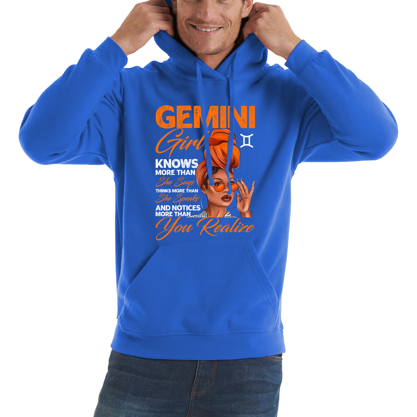 Gemini Girl Knows More Than Think More Than Horoscope Zodiac Astrological Sign Birthday Unisex Hoodie