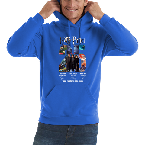 Harry Potter 25th Anniversary Thank You For The Magic World Signature Popular TV Show Series Adult Hoodie