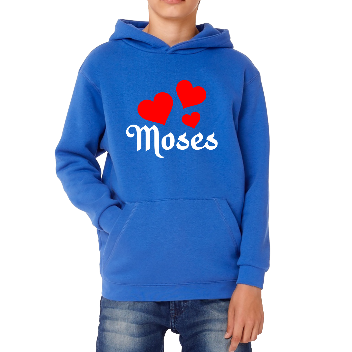 Moses Hearts Religions Prophet Jewish Founder Of Monotheistic Belief Kids Hoodie