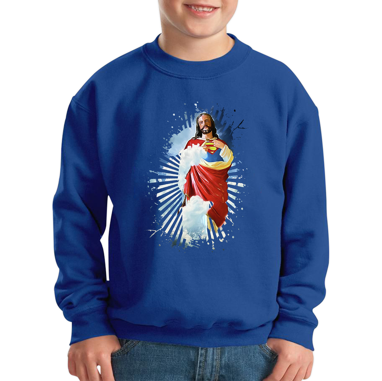 Jesus Christ Superman Spoof Sweatshirt