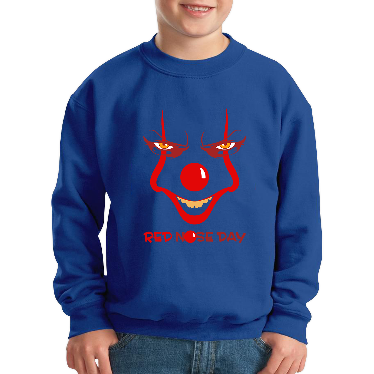 Pennywise Clown Face Red Nose Day Sweatshirt