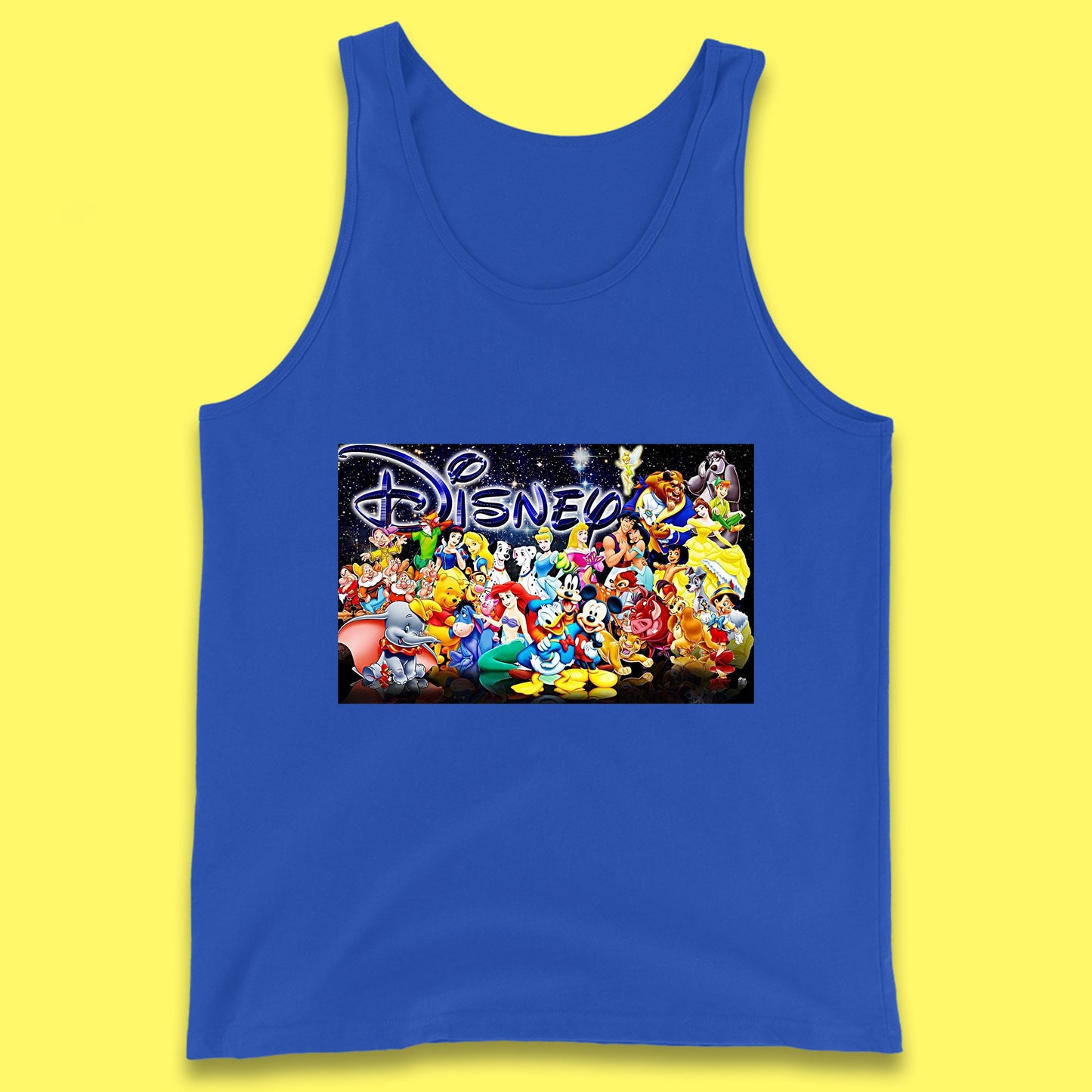 All Disney Fictional Characters Poster Disney Family Animated Cartoons Movies Characters Disney World Tank Top