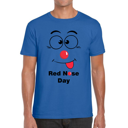 Funny Emoji Face Red Nose Day T Shirt