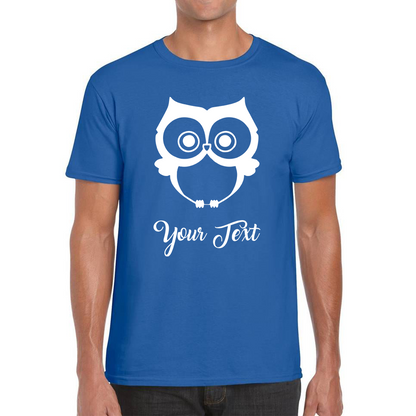 Personalised Cute Owl Your Name Cute Cartoon Owl Animal Lover Nature Lover Mens Tee Top