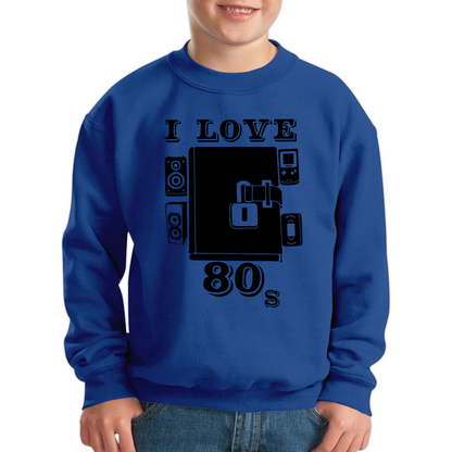 I Love 80s Dairy Old Music Sweatshirt