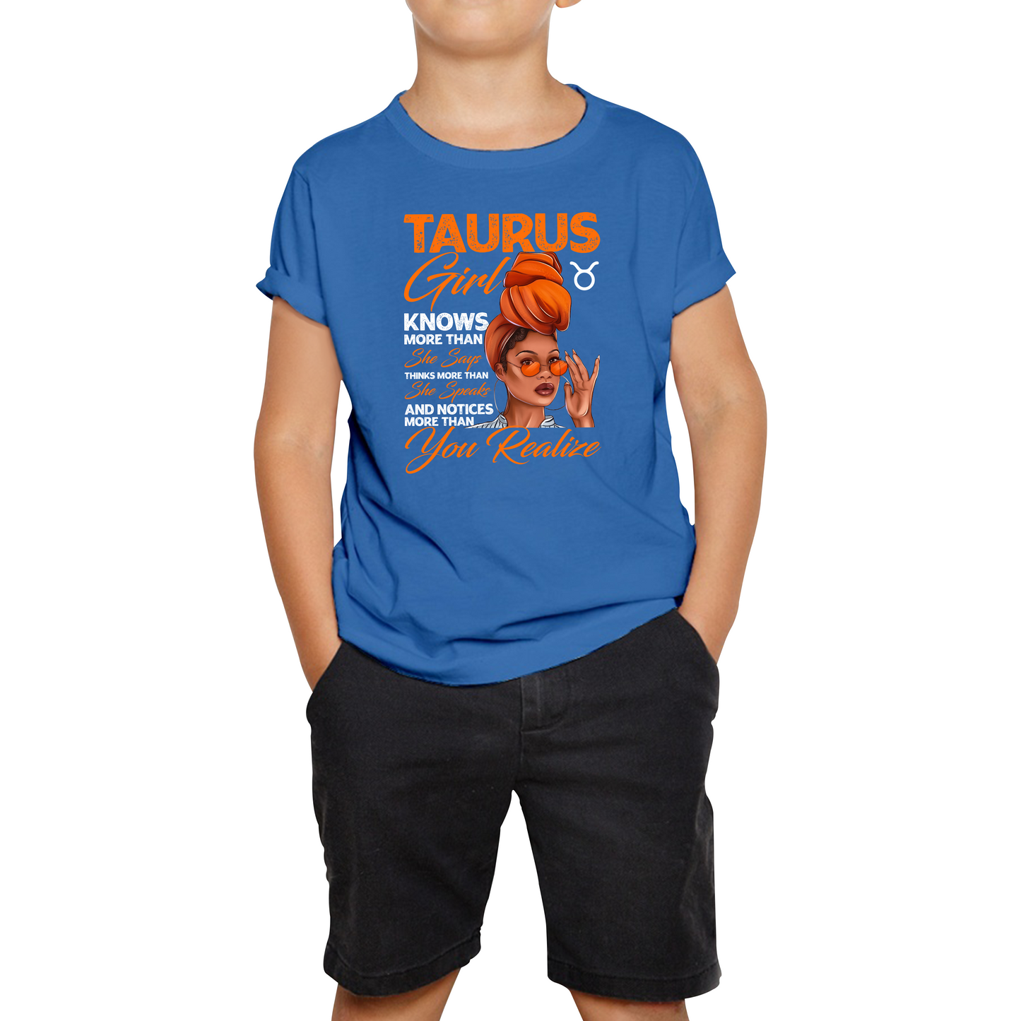 Taurus Girl Knows More Than Think More Than Horoscope Zodiac Astrological Sign Birthday Kids Tee