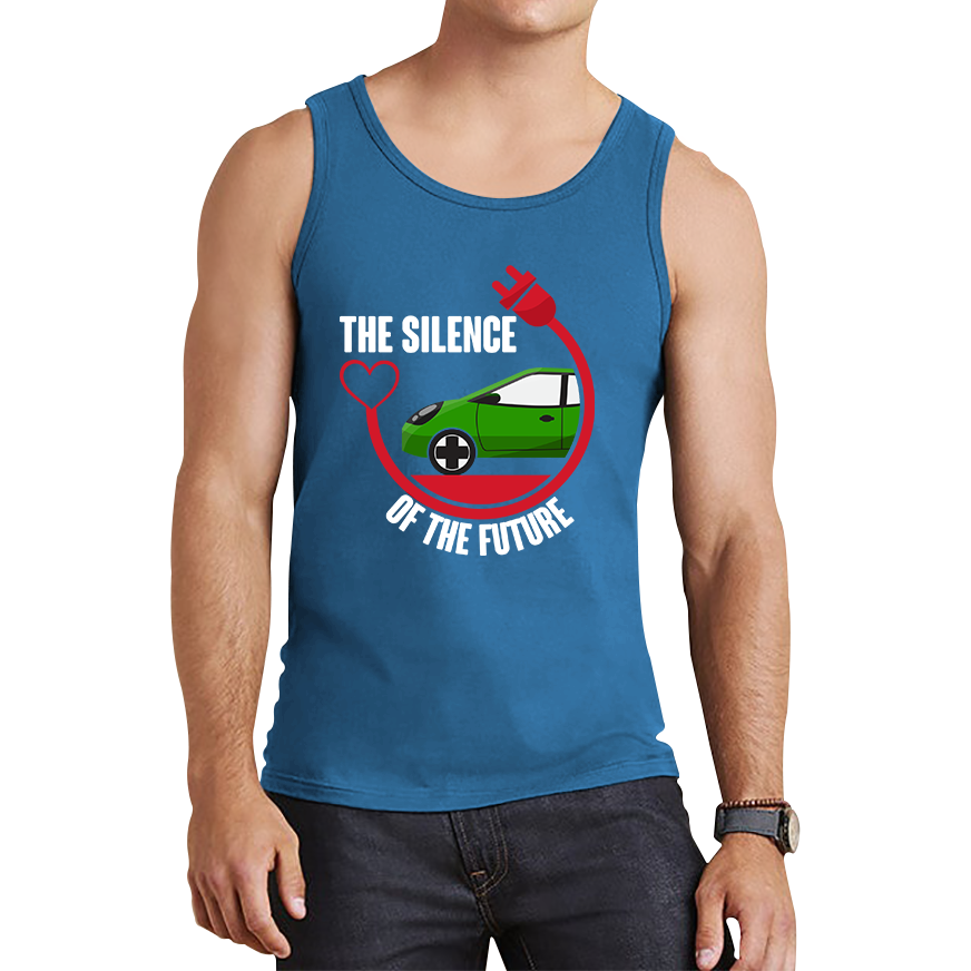 The Silence Of the Future Funny Heart Electric Futuristic Car Tank Top