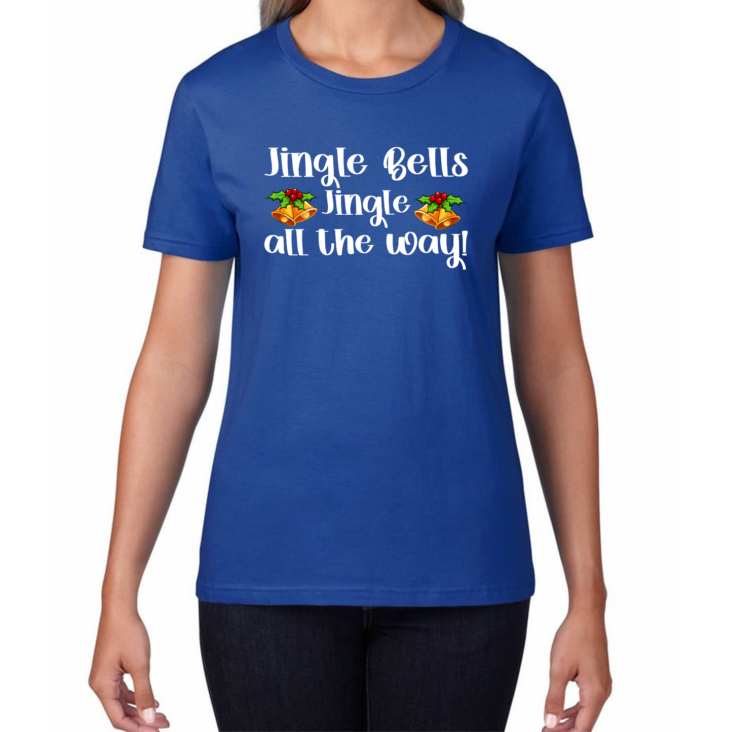 jingle bells christmas womens t shirt