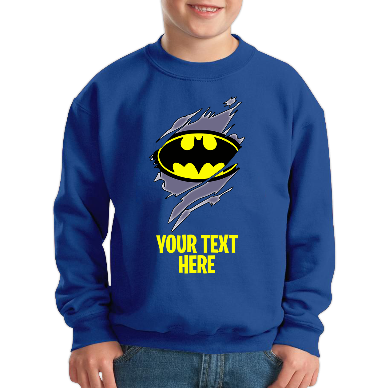 Personalised Batman Logo Sweatshirt