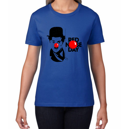 Charlie Chaplin Red Nose Day T Shirt