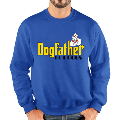 Dogfather Hot Dog Funny Father's Day Funny Hotdog, Hotdog Lover Unisex Sweatshirt