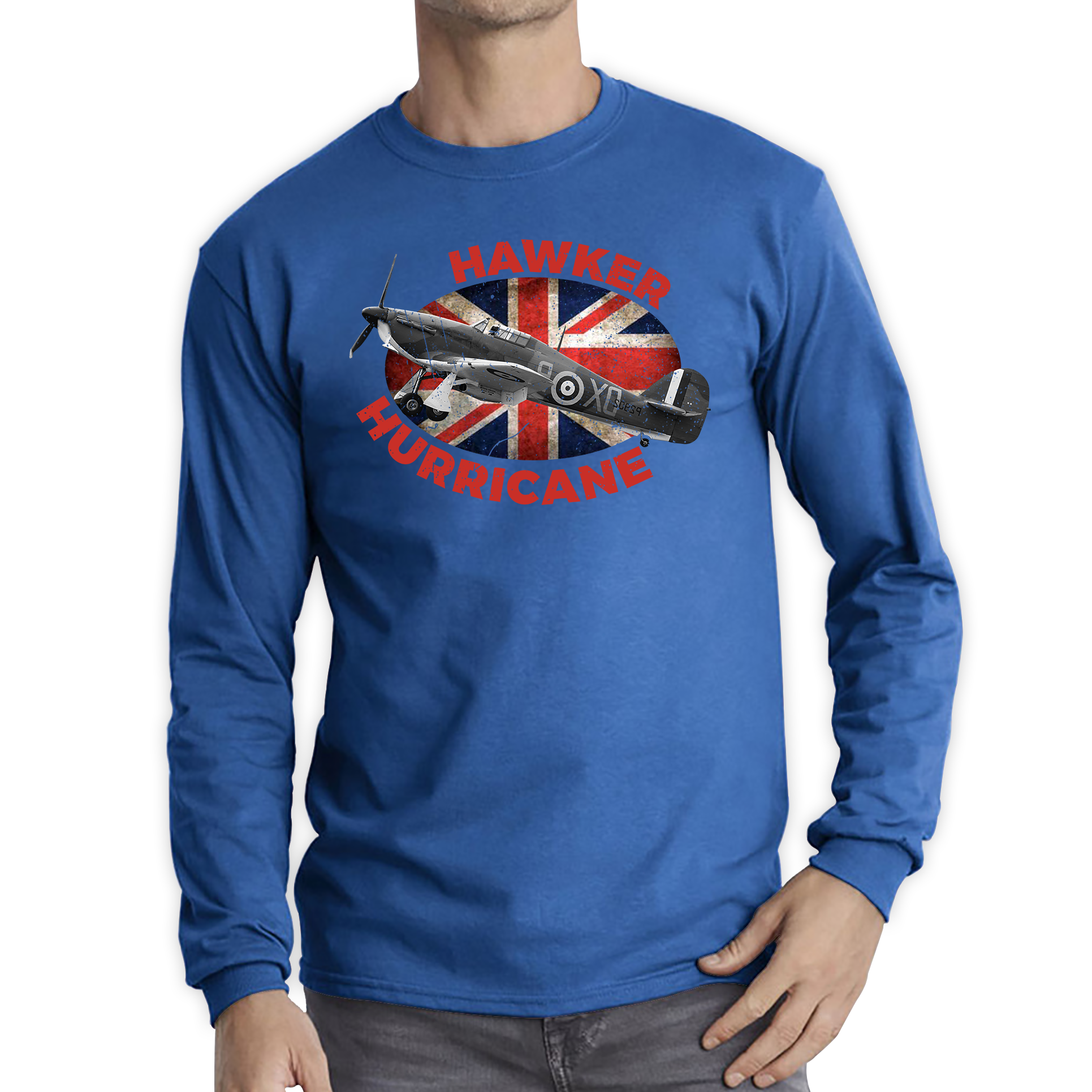 Vintage Hawker Hurricane British Veteran Fighter Aircraft Plane T Shirt