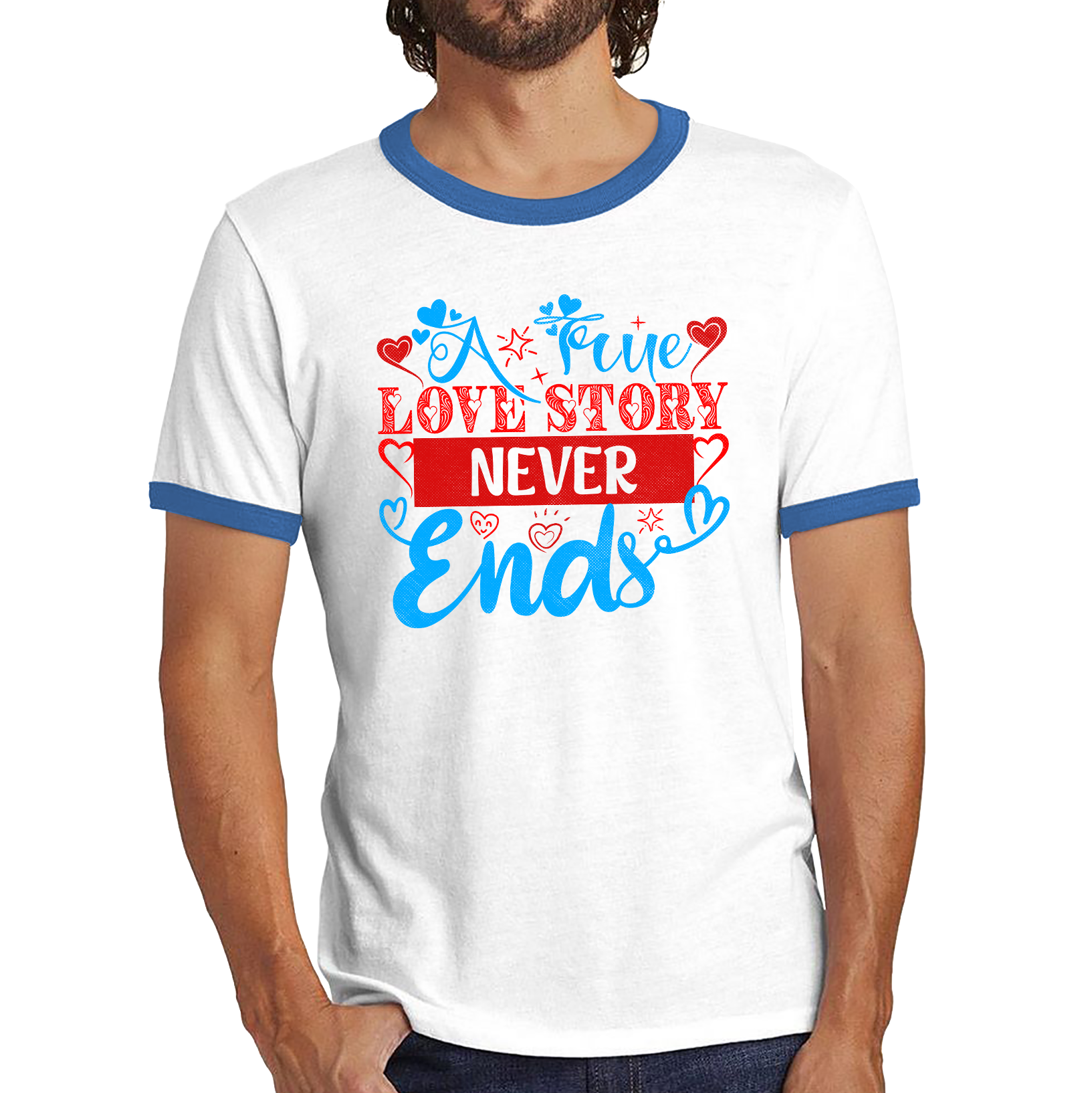 A True Love Story Never Ends Valentine's Day T Shirt