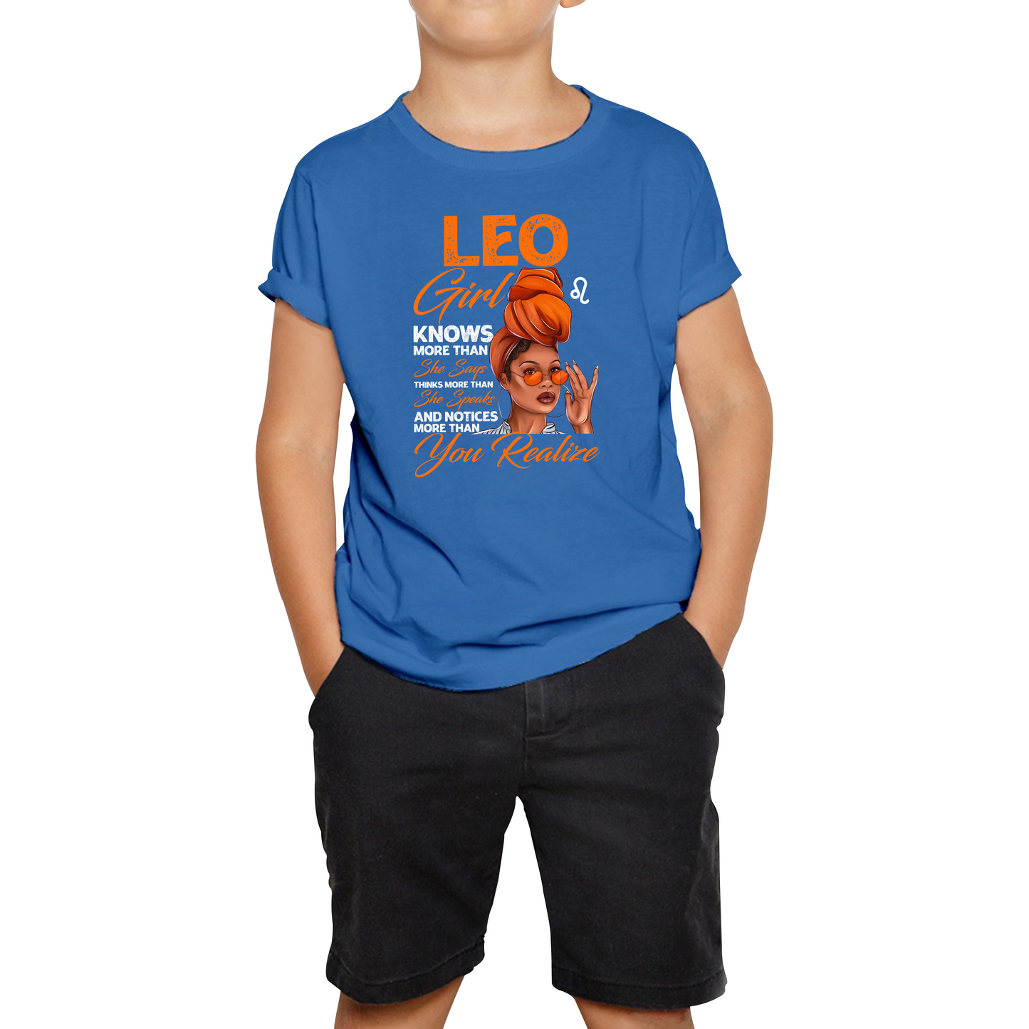 Leo Girl Knows More Than Think More Than Horoscope Zodiac Astrological Sign Birthday Kids Tee